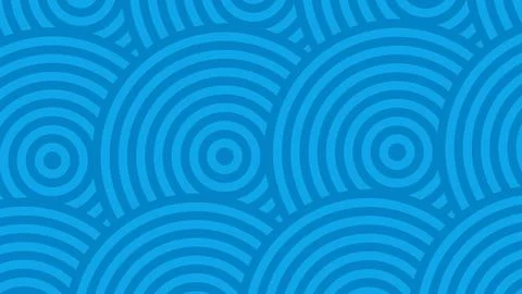 Blue circular arc pattern filling the frame with layered concentric rings in  Иллюстрация