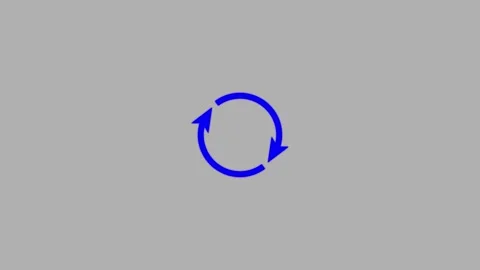 Blue circular arrow icon with rotation direction Vidéo 333685345