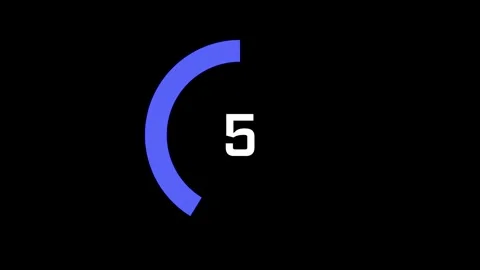 Blue Circular Countdown Animation from 10 to 0 Stock Footage 301059362