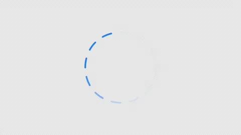 Blue circular dashed lines rotating loading animation Stock Footage 318706920