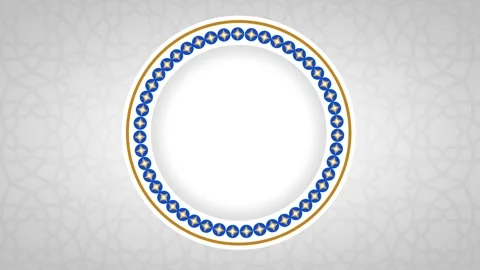 Blue Circular Frame Ornament Stock Footage 335622372
