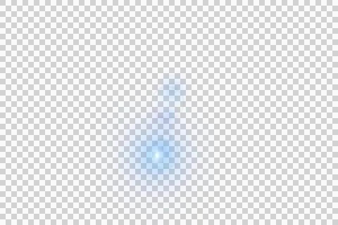 Blue circular lens flare with overlapping glowing orbs on transparent background Stock Illustration