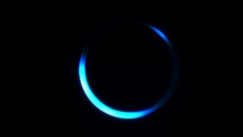 Blue Circular Light Ring Background Video stock 339288685