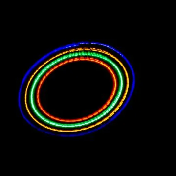 Blue circular light track Stock Photos