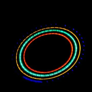 Blue circular light track Stock Photos