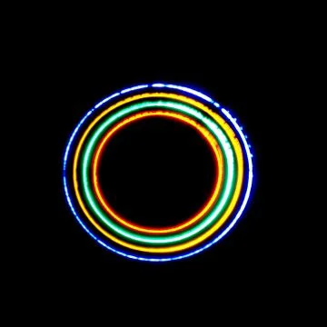 Blue circular light track Stock Photos