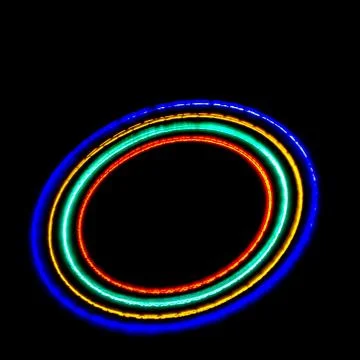 Blue circular light track Stock Photos