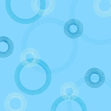 Blue Circular Line Seamless Pattern Background Illustrazione stock