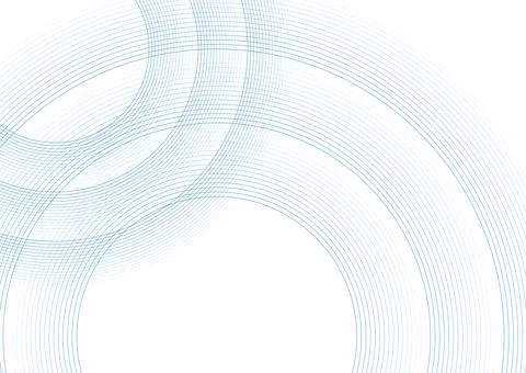 Blue circular lines abstract geometric tech background Stock Illustration