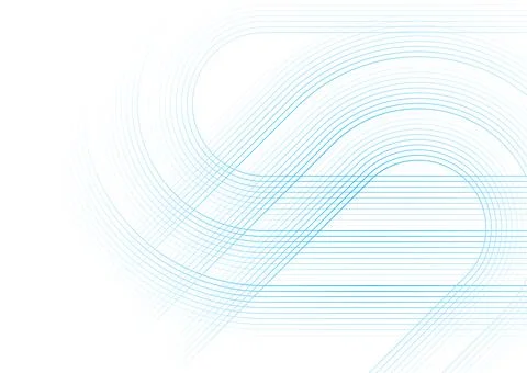 Blue circular lines abstract geometric tech background Stock-Illustration