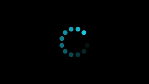 Blue Circular Loading Dots Animation Icon Stock Footage 333154156