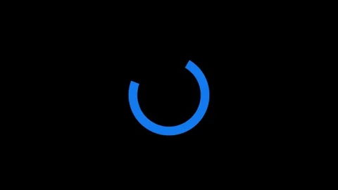 Blue Circular Loading Icon Smooth Minimal Loop Stock Footage 321495721