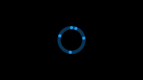 Blue Circular Loading Indicator with Dots Stock Footage 333154164