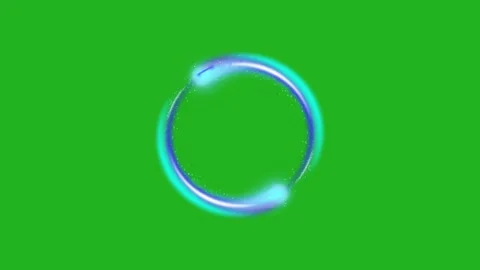 Blue Circular Loading with Trailing Sparkles on Green Screen Background Stock Footage 316576255