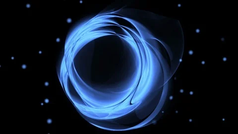 Blue Circular Motion with Twinkling Lights Stock Footage 89458262