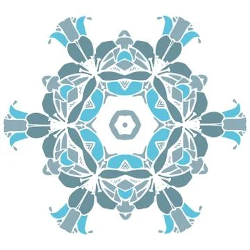 Blue circular ornament Stock Illustration