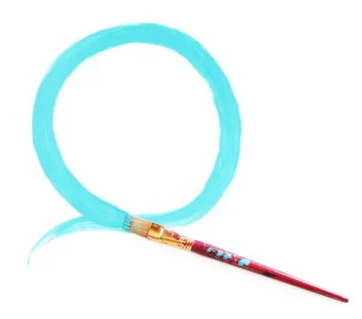 Blue Circular Paint Stroke Stock Photos