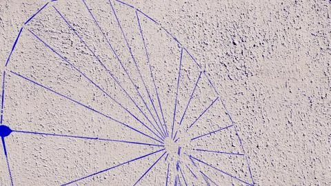 Blue circular pattern on a rough white background. Stock Illustration