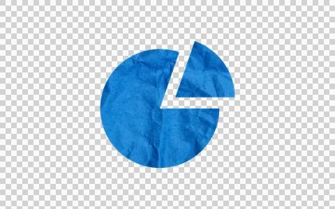 Blue Circular Pie Chart Graphic with Missing Segment Иллюстрация