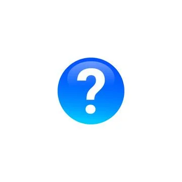 Blue Circular Question Mark Icon Help, Support, and FAQ Symbol Stock Illustration