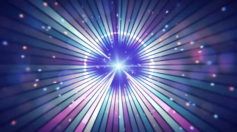 Blue circular rays and particles party loop background Stock Footage 42378803