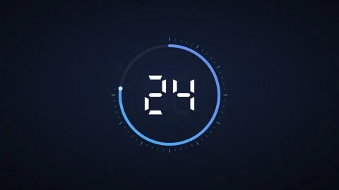 Blue Circular Ring Countdown Timer 30 Seconds for events presentations Stock Footage 342629757
