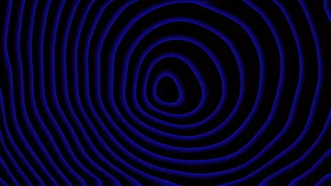 Blue circular rings black animation background geometric digital Stock Footage 337214647