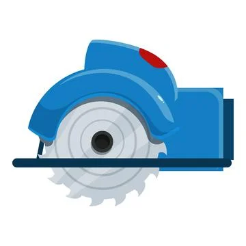 Blue circular saw cutting through metal bar Ilustración de archivo