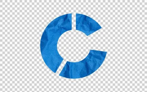 Blue Circular Segmented Graphic Element 스톡 일러스트