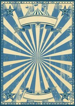 Blue circus retro Stock Illustration
