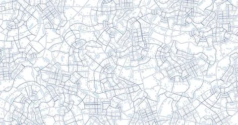 Blue city area, background map, streets. Skyline urban panorama. Cartography Stock Illustration