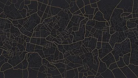 Blue city area, background map, streets. Skyline urban panorama. Cartography Stock Illustration