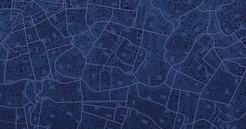Blue city area, background map, streets. Skyline urban panorama. Cartography Stock Illustration