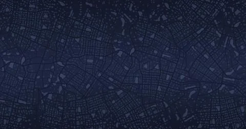 Blue city area, background map, streets. Skyline urban panorama. Cartography Stock Illustration
