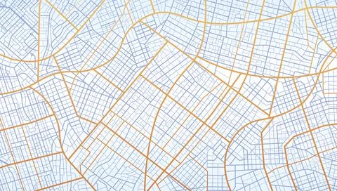 Blue city area, background map, streets. Skyline urban panorama, major road. Stock Illustration