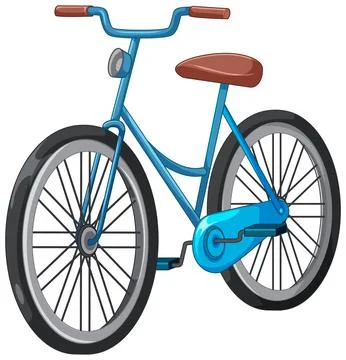 Blue City Bicycle Side View Vector Illustration Stock Illustration