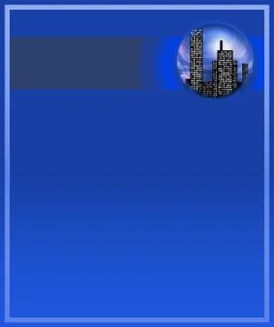 Blue city Stock Illustration