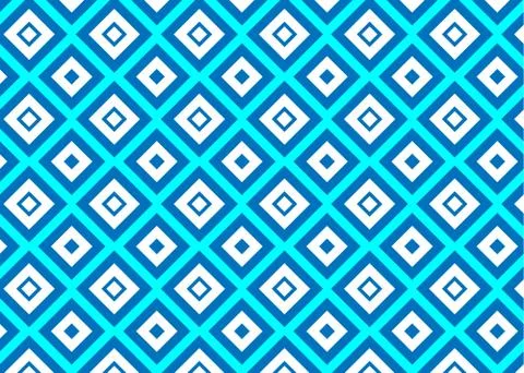 Blue classic geometric pattern vector design. Stock Illustration