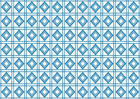 Blue classic geometric pattern vector design. Stock Illustration
