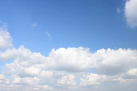 Blue clean sky with white cloud Stock Photos