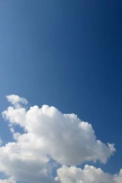 Blue clean sky with white cloud Stock Photos