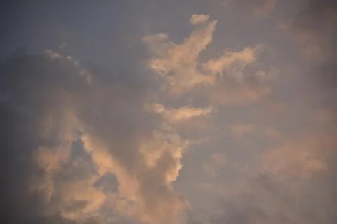 Blue clean sky with white cloud Stock Photos