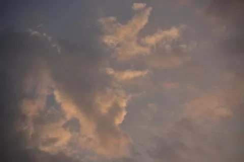 Blue clean sky with white cloud Stock Photos