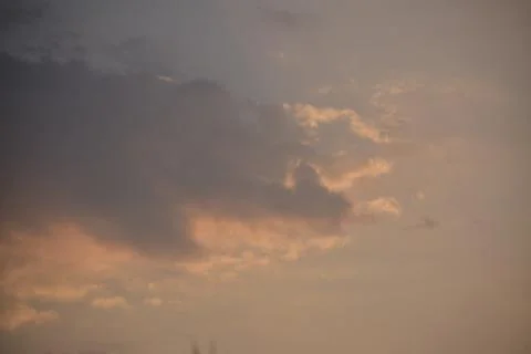Blue clean sky with white cloud Stock Photos