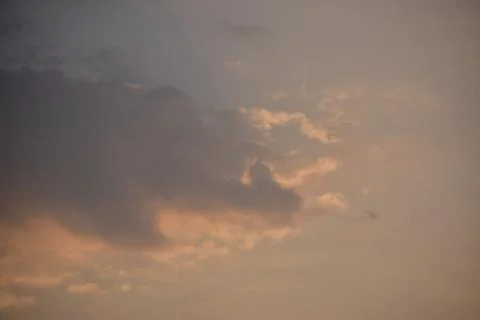Blue clean sky with white cloud Stock Photos