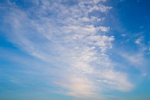 Blue clean sky with white clouds background Stock Photos