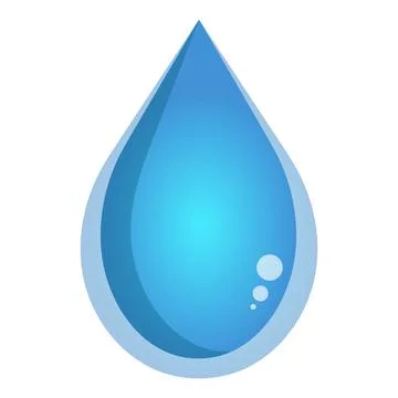 Blue clean water drop simple design Stock Illustration