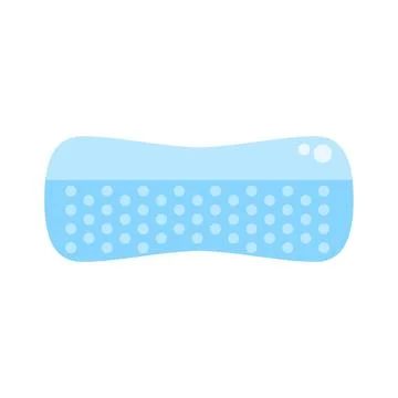 Blue cleaning sponge with soapy bubbles Stock Illustration