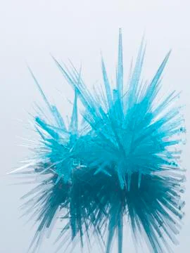 Blue clear crystal with reflection Stock Photos