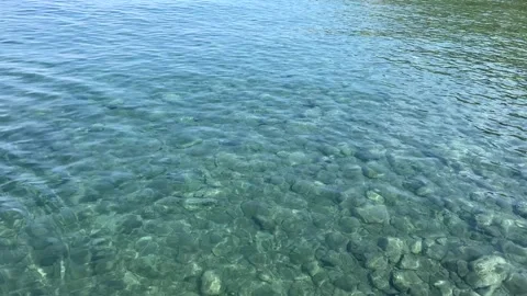 Blue clear lake water. Video stock 304788232